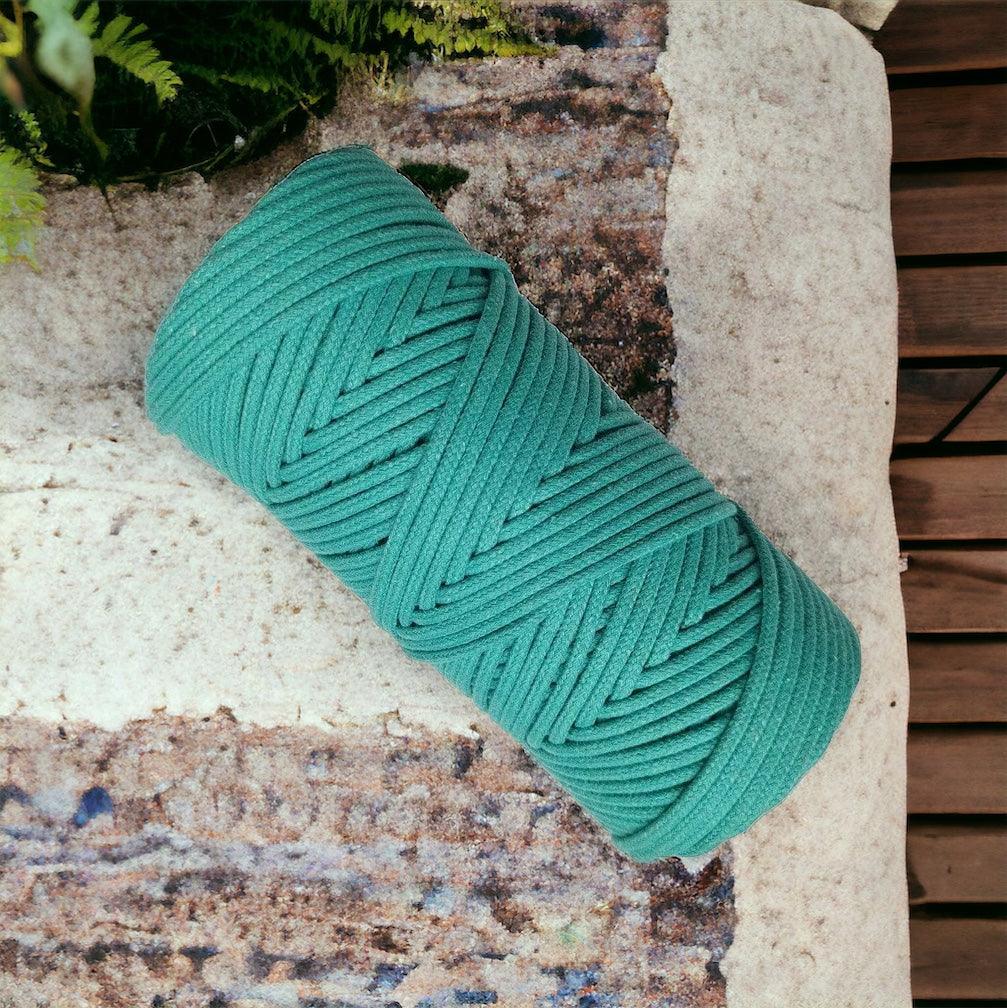 4MM SEAFOAM Braided Cord | 100% Cotton - Cottonknotsxx