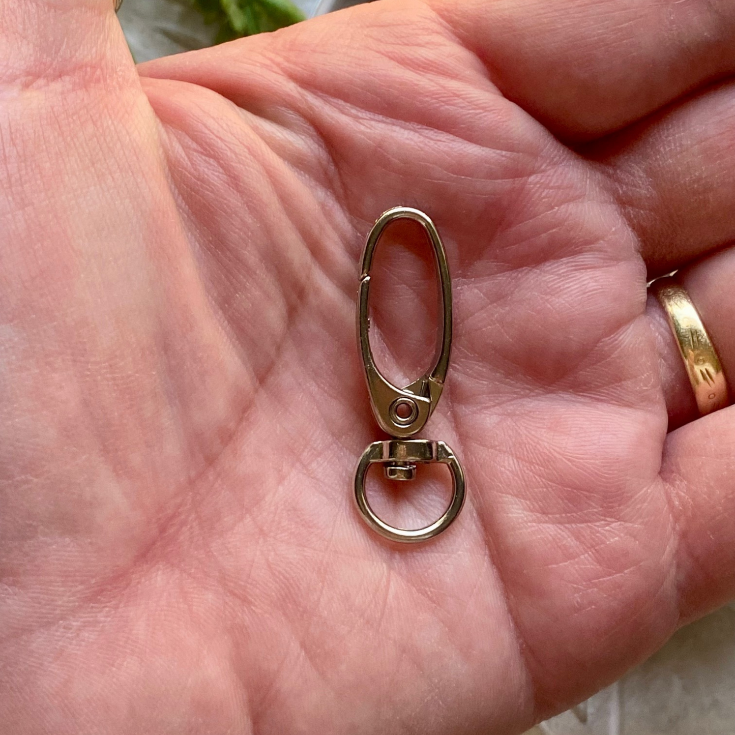 10 Pack | Iron Swivel Snap Hook Keyring Clasps | 37mm | Platinum - Cottonknotsxx