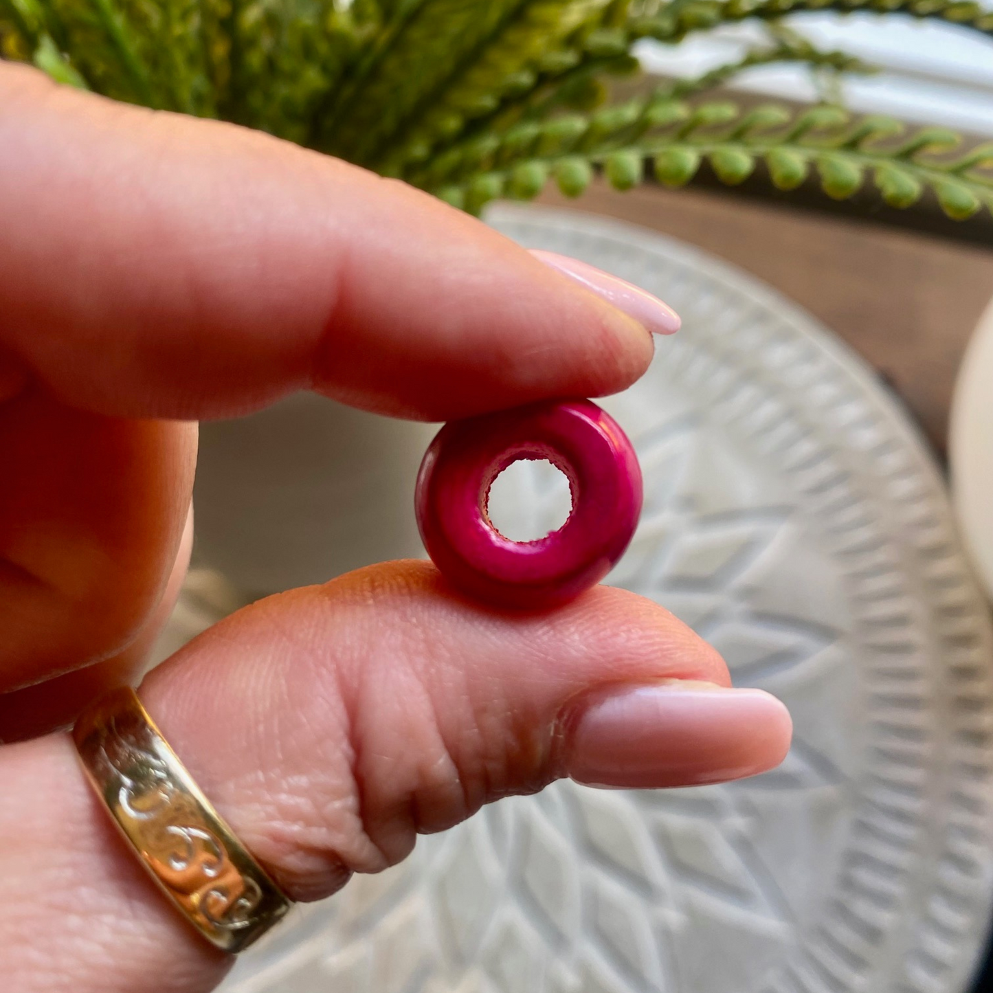 24 Pack | Wooden Beads | 17.5 x 16mm | Hole 7mm | Medium Violet - Cottonknotsxx