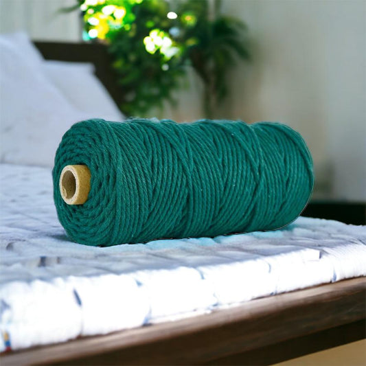 3MM 3ply Macrame Cord | JADE | 100% Cotton | 100m - Cottonknotsxx