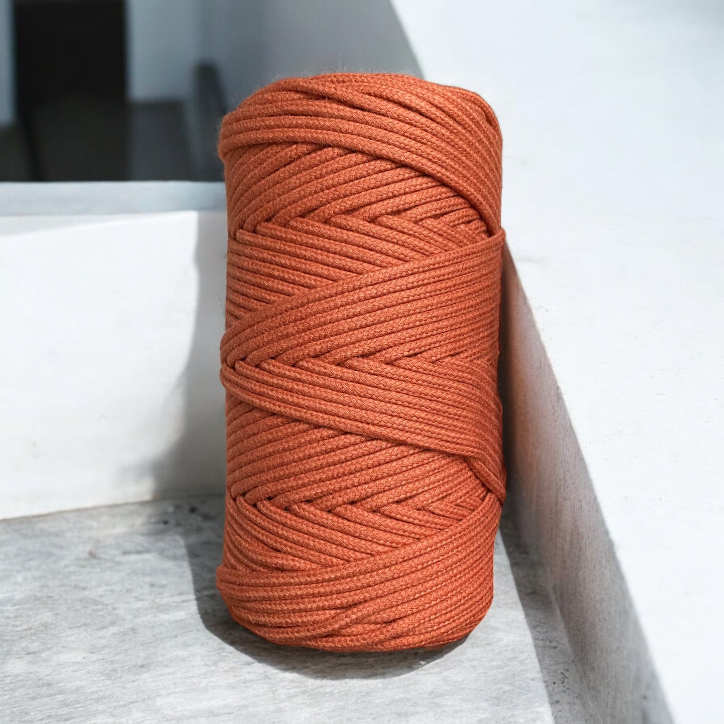 3MM LUXE Premium Braided Cord | CINNAMON | 100% Pure Cotton | 100m - Cottonknotsxx