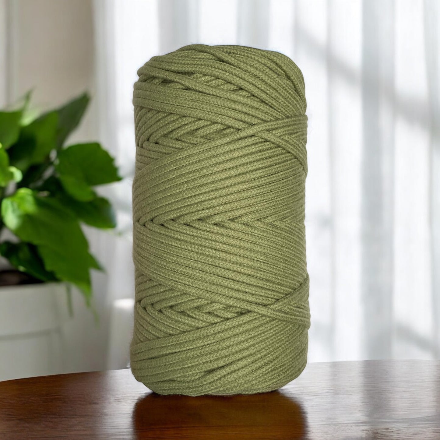 3MM Luxe Braided Cord | MOSS | 100% Premium Cotton