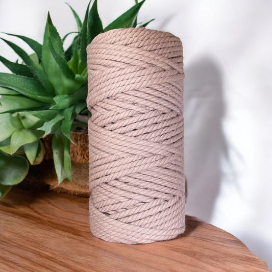 4mm 3ply Luxe Premium Macrame Cord | ASH PURPLE | 100% Cotton | 55m - Cottonknotsxx