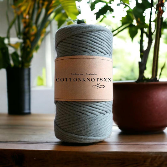 4MM Luxe String | SAGE GREEN | 100% Premium Cotton | 100m - Cottonknotsxx