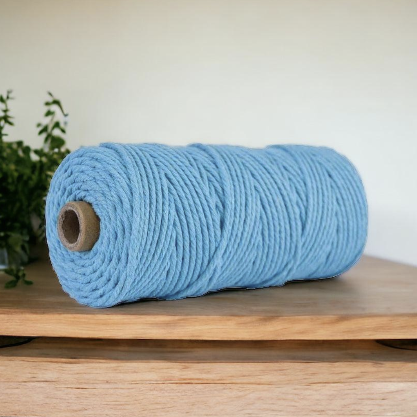 5mm baby blue 3ply macrame cord 100m roll