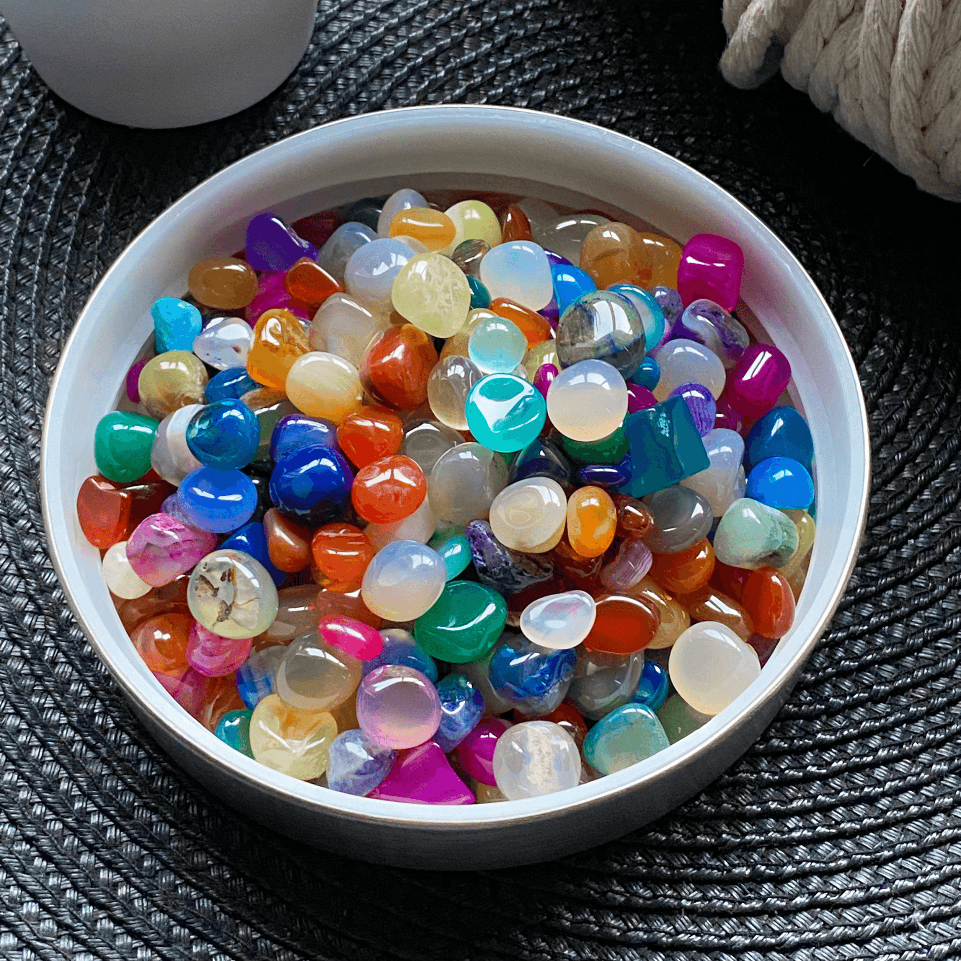 Coloured Agate Tumbled Stones | 50pcs Per Pack - Cottonknotsxx