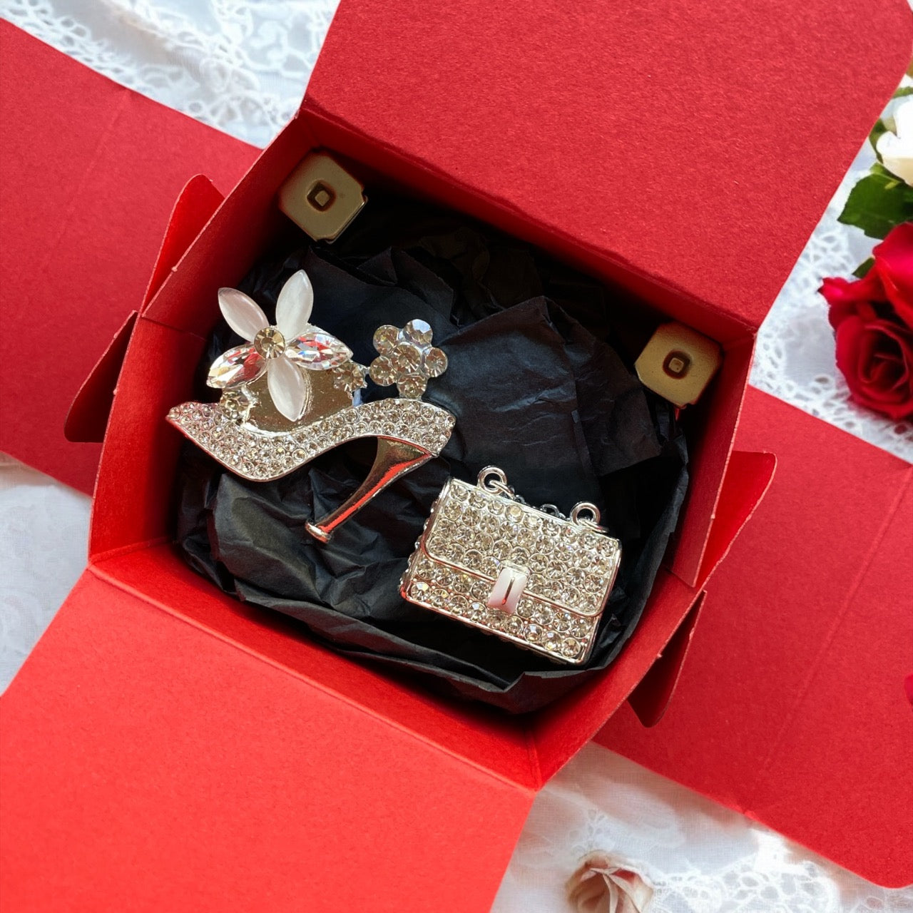 Glam Drive β Silver Car Diffuser Clip Set - Cottonknotsxx