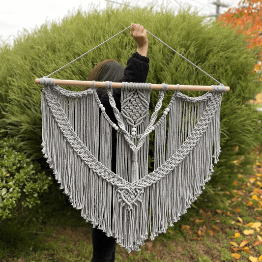 Handmade Macrame Wall Hanging // BELLE // 90cm x 80cm - Cottonknotsxx