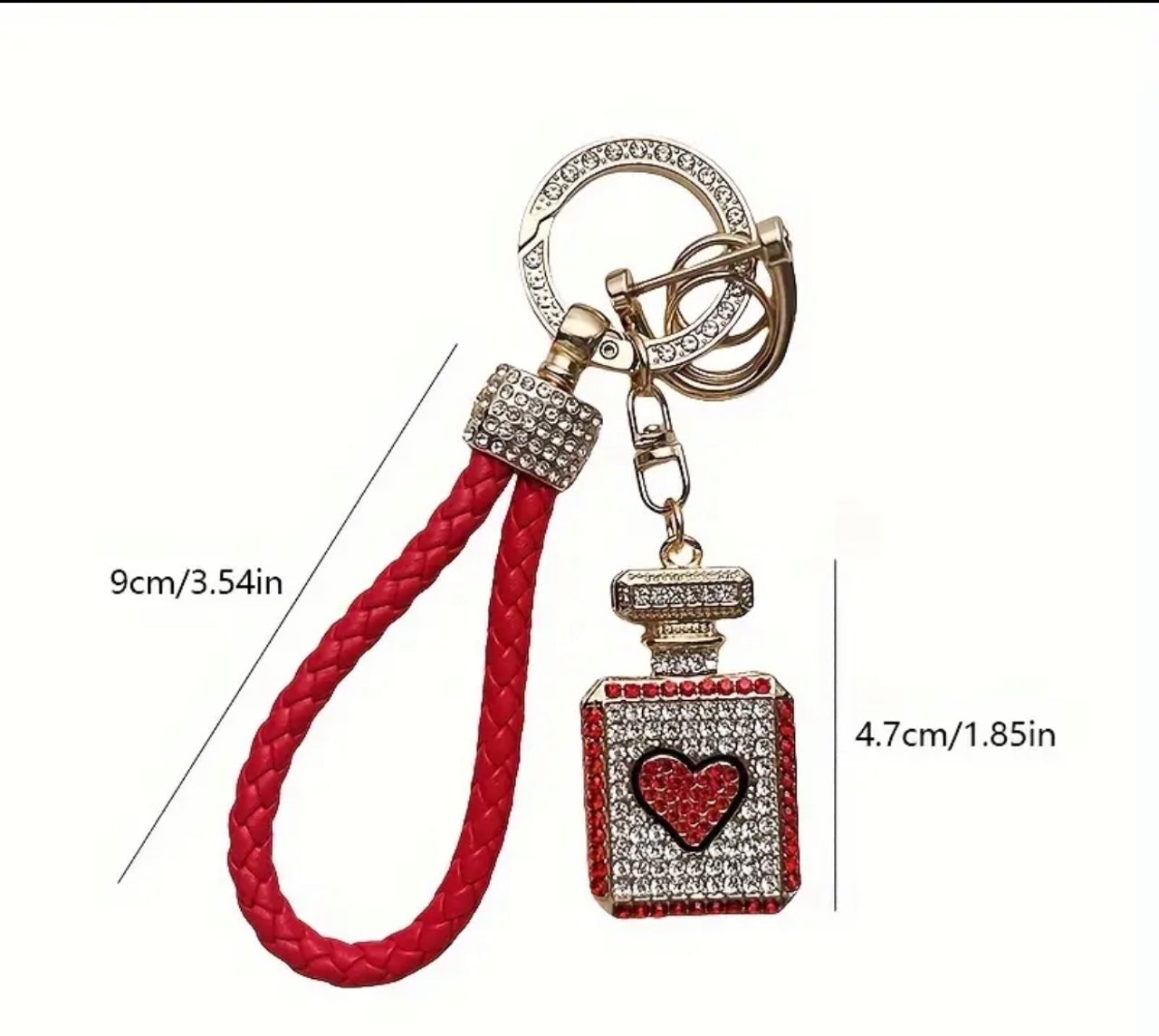 Street Style Sparkle β Silver Keychain Accessory - Cottonknotsxx