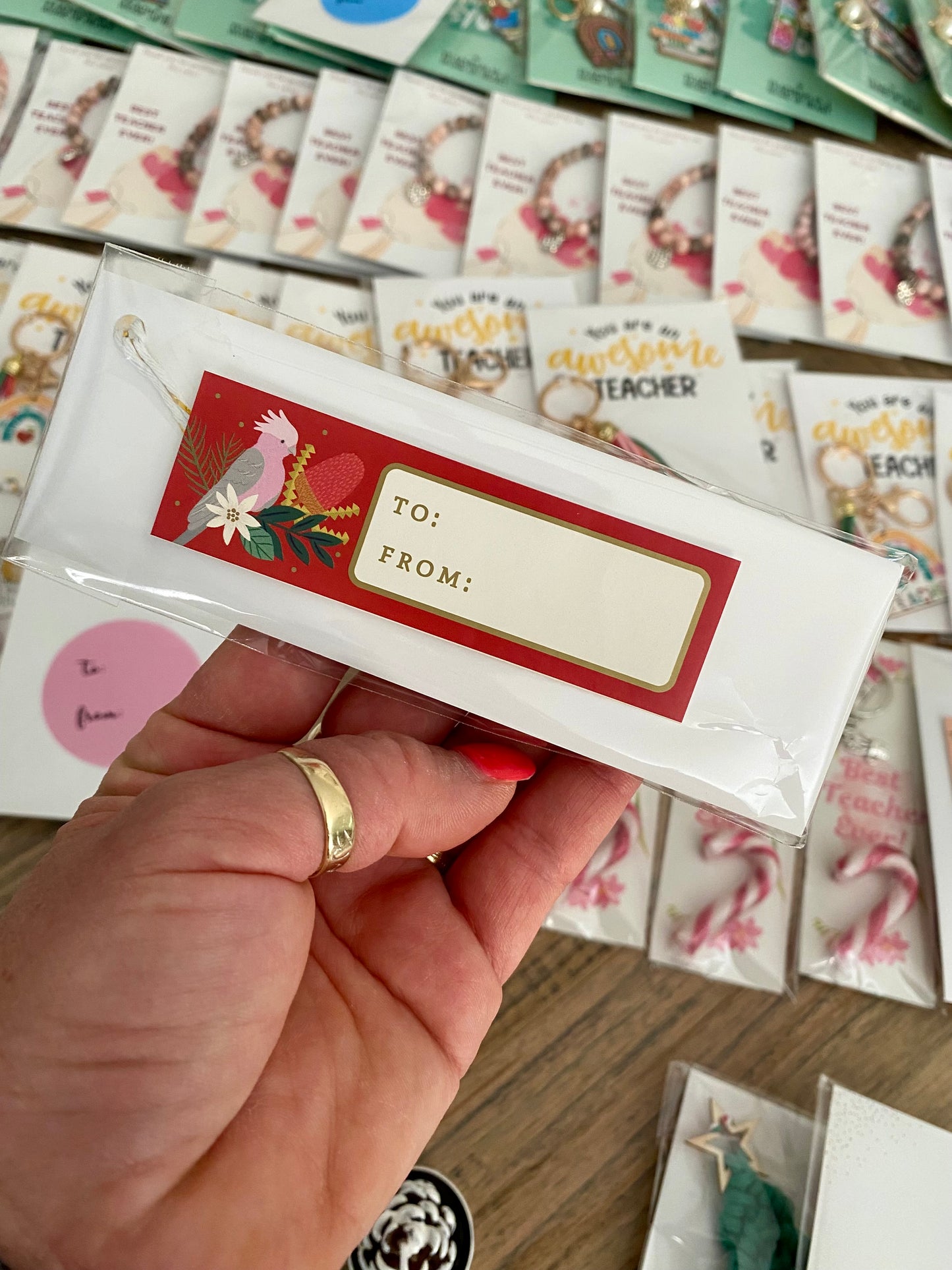 Sweetest Teacher Gift β Bookmark, Keyring & Holiday Cheer - Cottonknotsxx
