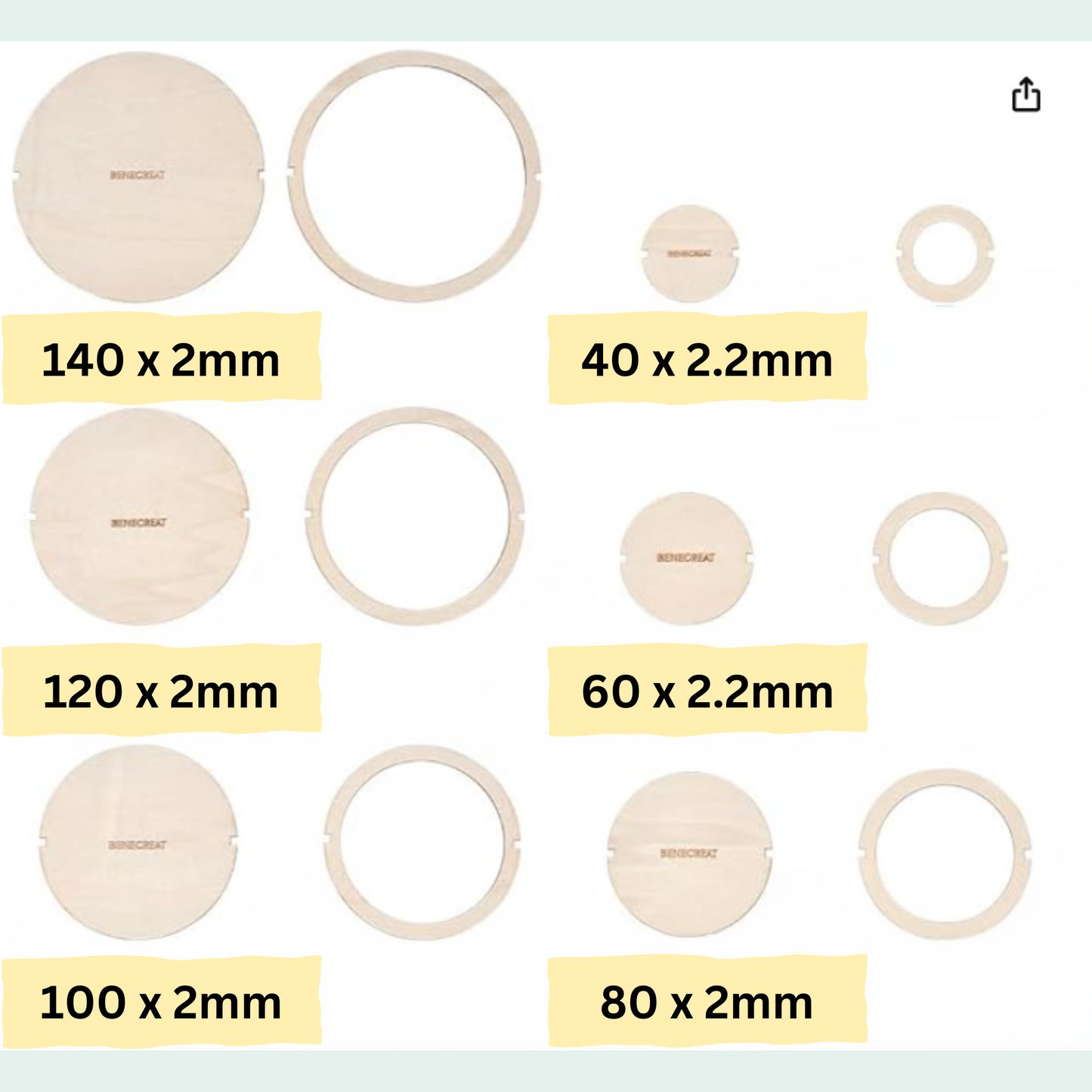 PACK OF 6 macrame coaster cutting templates | Fringe cutting tool