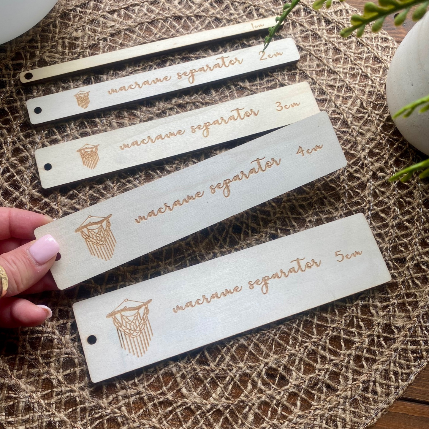 Wooden Spacer Guides | Wall hanging guide | Seperator Tool | 5 Sizes per pack