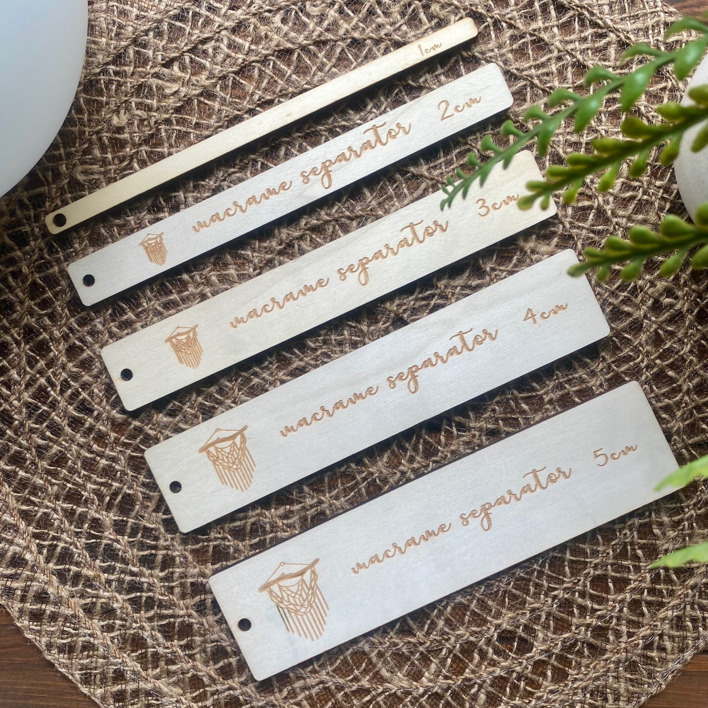 Wooden Spacer Guides | Wall hanging guide | Seperator Tool | 5 Sizes per pack - Cottonknotsxx