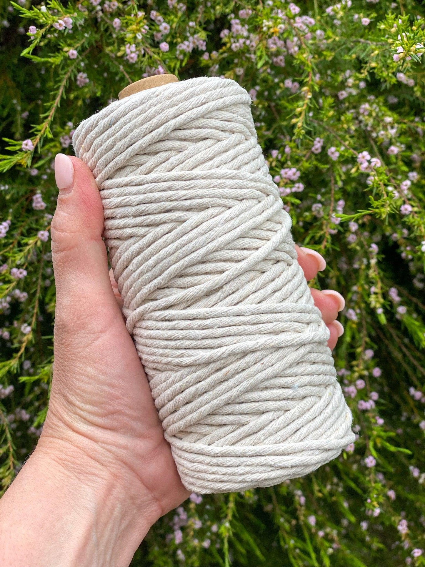 3MM 1ply Macrame String | NATURAL | 100% Recycled Cotton | 100m - Cottonknotsxx