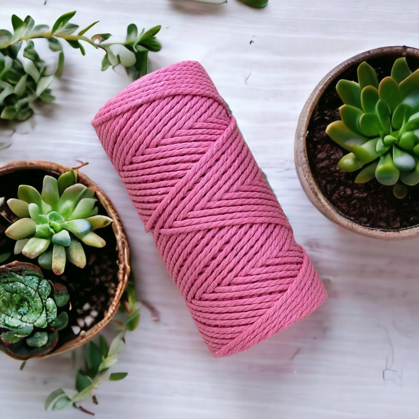 3MM 3Ply Macrame Cord | MUSK | 100% Cotton | 100m - Cottonknotsxx