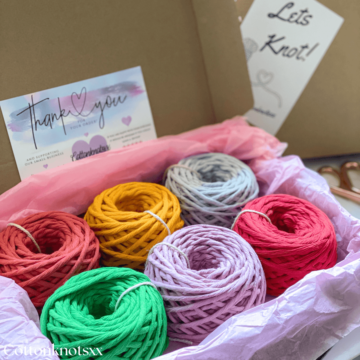 6 Pack // 4mm macrame spools // 30m each ball - Cottonknotsxx