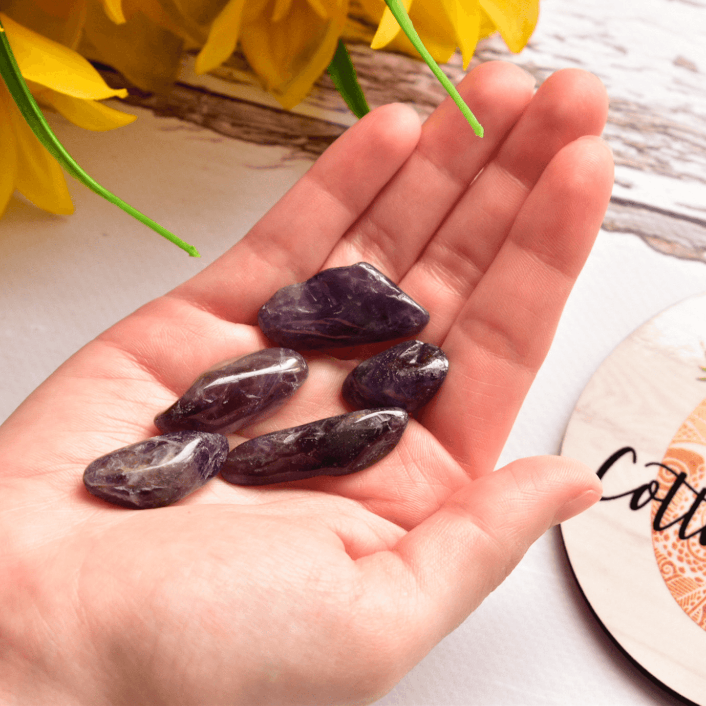 Amethyst Gemstone // Pack of 5 stones - Cottonknotsxx