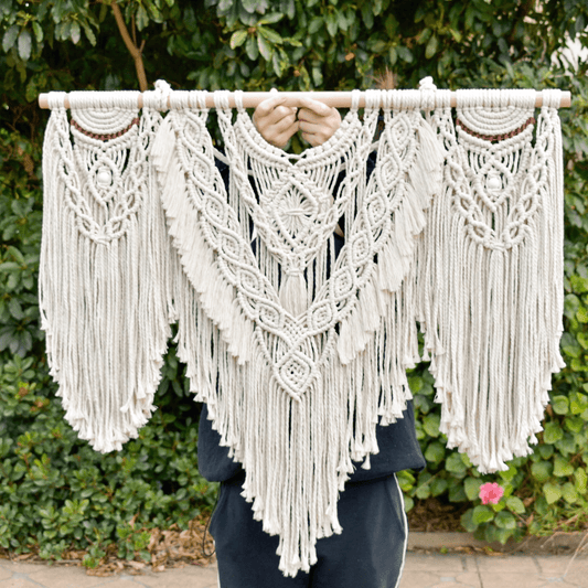 Handmade Macrame Wall Hanging // Akeema // 90cm x 90cm // Free Delivery Australia Wide - Cottonknotsxx