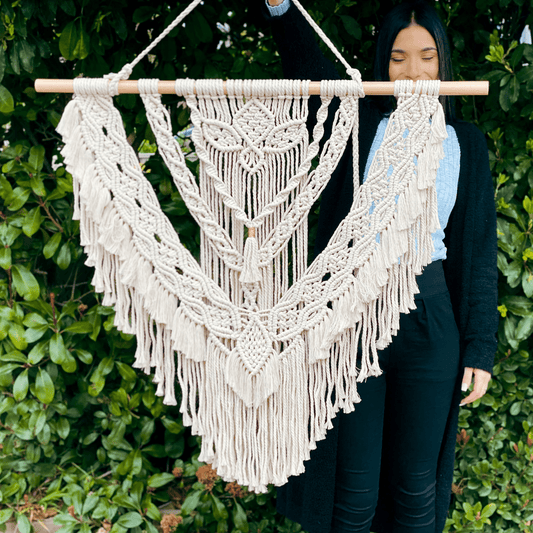 Handmade Macrame Wall Hanging // BLOSSOM // 90cm x 85cm - Cottonknotsxx