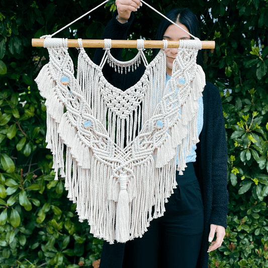 Handmade Macrame Wall Hanging // Clarity // 60cm x 70cm - Cottonknotsxx