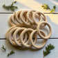 20/40 PACK Wooden Rings 75mm | Suitable for Macrame Plant hangers - Cottonknotsxx