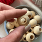 24 PACK Large Natural Round Wooden Beads | 24mm | 9~11mm hole - Cottonknotsxx
