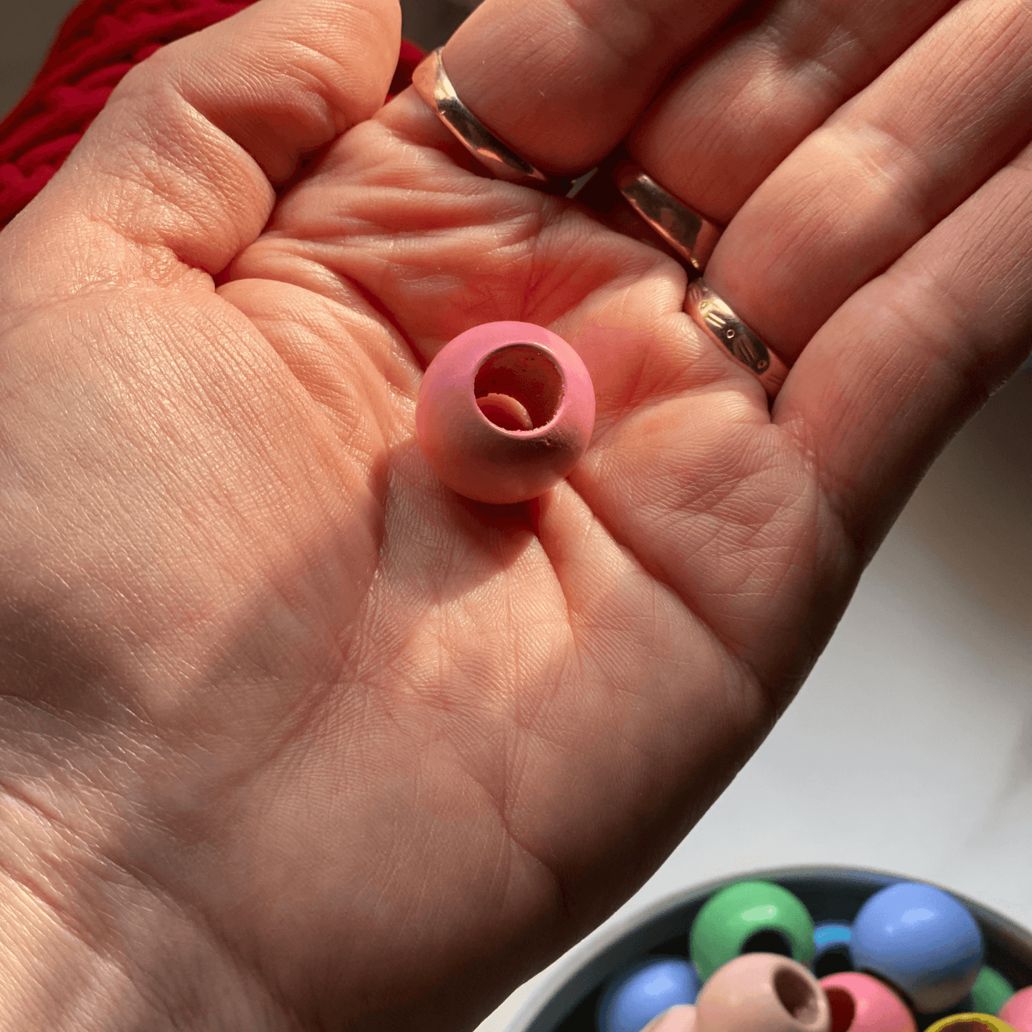 24 PACK Large Pastel Coloured Beads | 20mm | 10mm hole - Cottonknotsxx