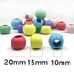 24 PACK Large Pastel Coloured Beads | 20mm | 10mm hole - Cottonknotsxx