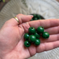 24 Pack | Round Wooden Beads | 16mm | Hole 4mm | Forest Green - Cottonknotsxx