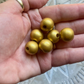 24 Pack | Round Wooden Beads | 16mm | Hole 4mm | Goldenrod - Cottonknotsxx