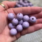 24 Pack | Round Wooden Beads | 16mm | Hole 4mm | Lavender - Cottonknotsxx