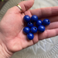 24 Pack | Round Wooden Beads | 16mm | Hole 4mm | Midnight Blue - Cottonknotsxx