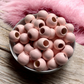 24 Pack | Wooden Round Beads | 15.5 x 20mm | Hole 10mm | Lavender Blush - Cottonknotsxx