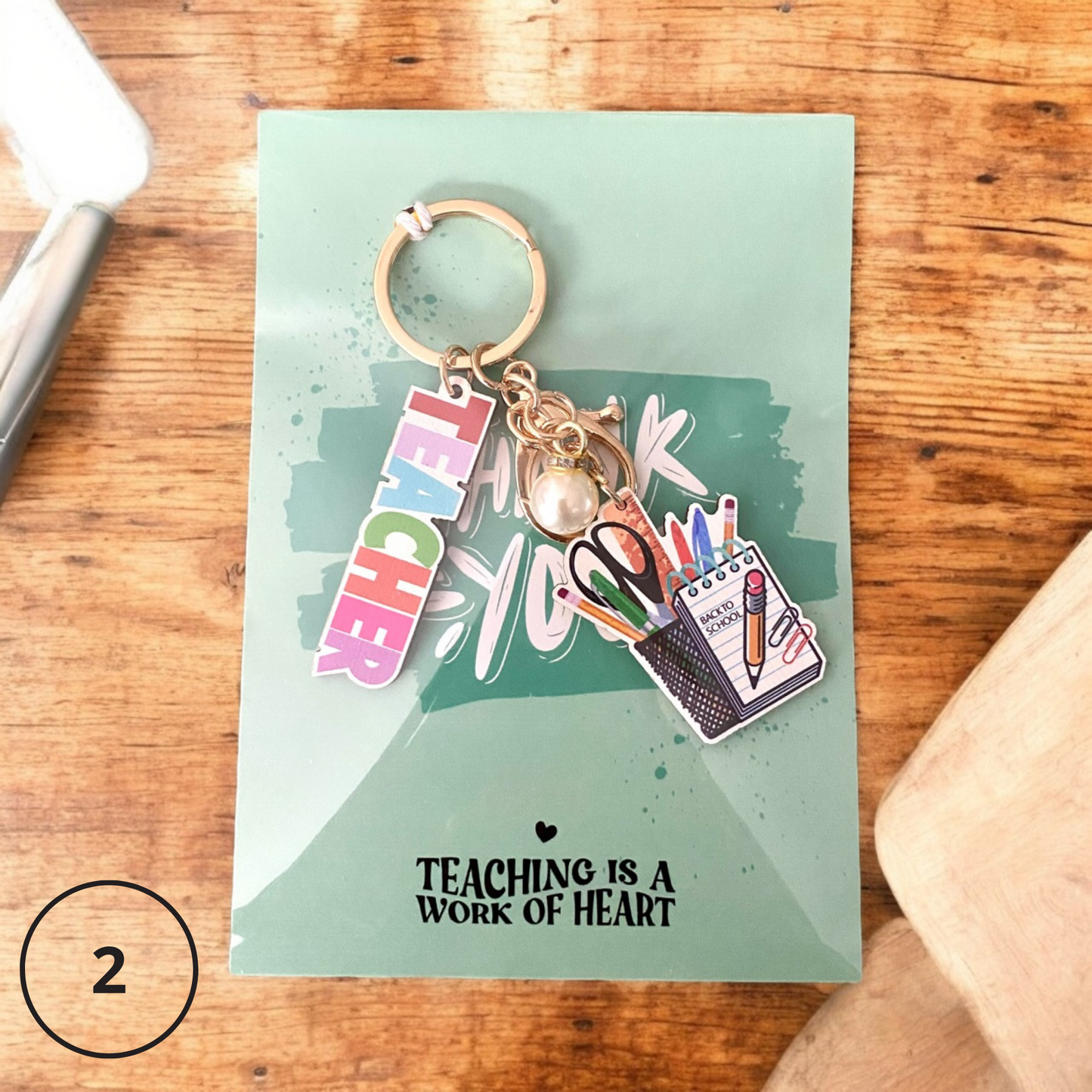 TEACHER | Thank You Card | Keyring & Pencil Case Set