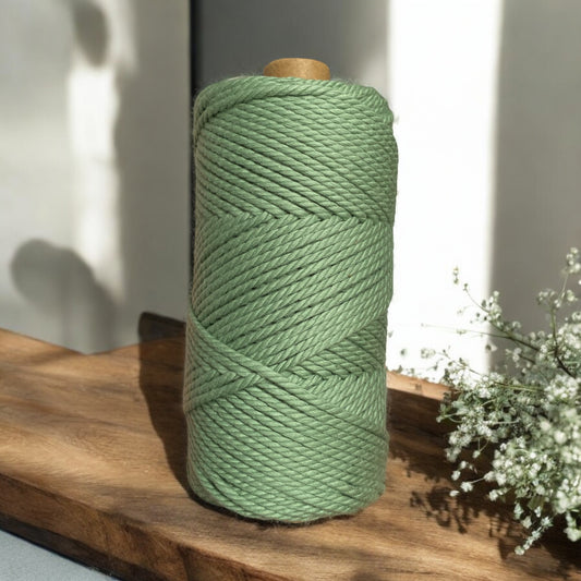 3mm 3ply Luxe Cord | AVOCADO GREEN | 100% Premium Cotton