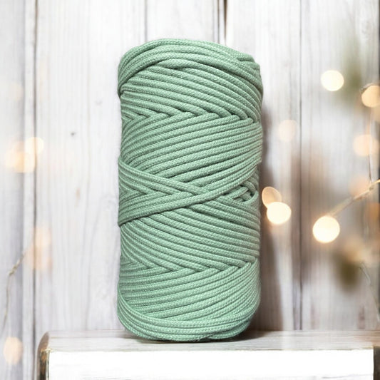 3MM Luxe Braided Cord | AVOCADO GREEN | 100% Premium Cotton