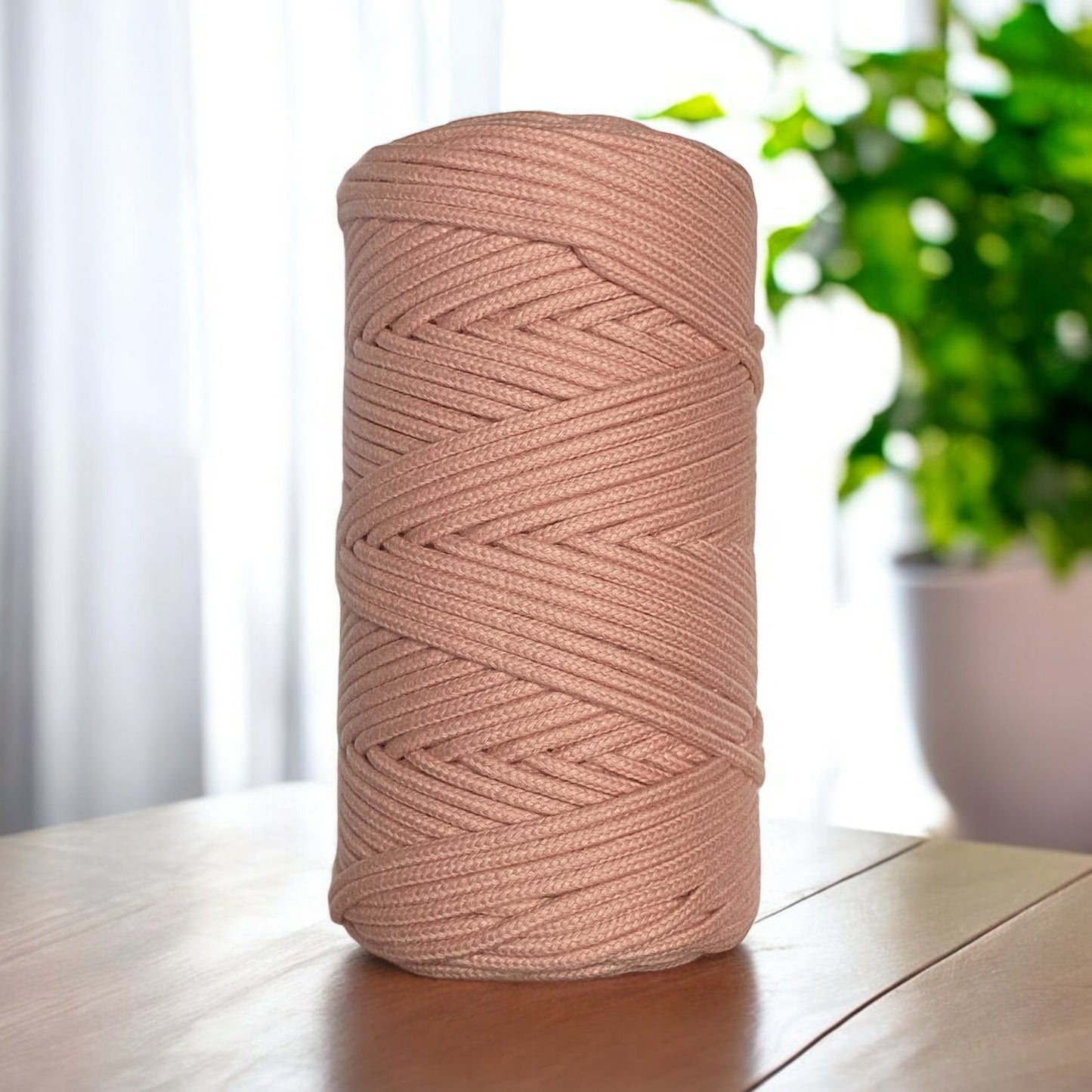 3MM Luxe Braided Cord | MATT PINK | 100% Premium Cotton