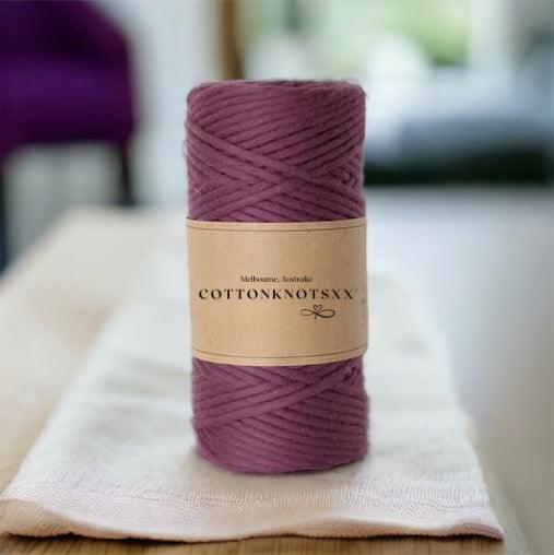 3MM PLUM Luxe Macrame String | 100% Cotton - Cottonknotsxx