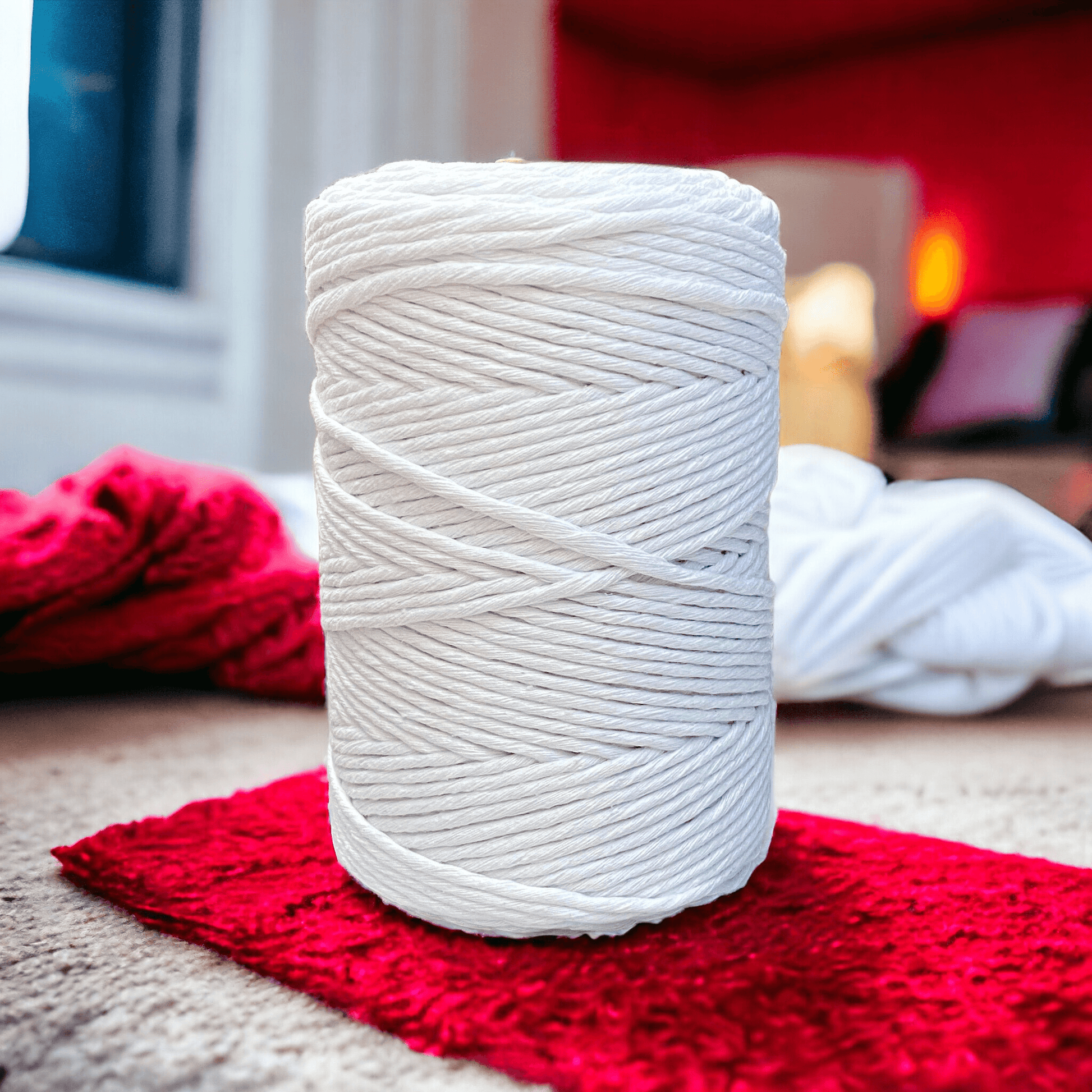 bulk 3mm white macrame string 200m roll