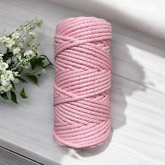 4mm 3ply Luxe Cord | PINK LEMONADE | 100% Premium Cotton