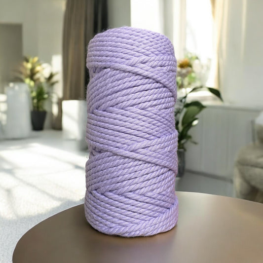 4mm 3ply Luxe Cord | PASTEL PURPLE | 100% Premium Cotton