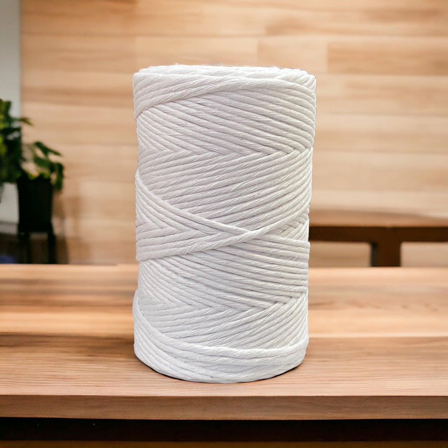 bulk 4mm white macrame string 200m roll