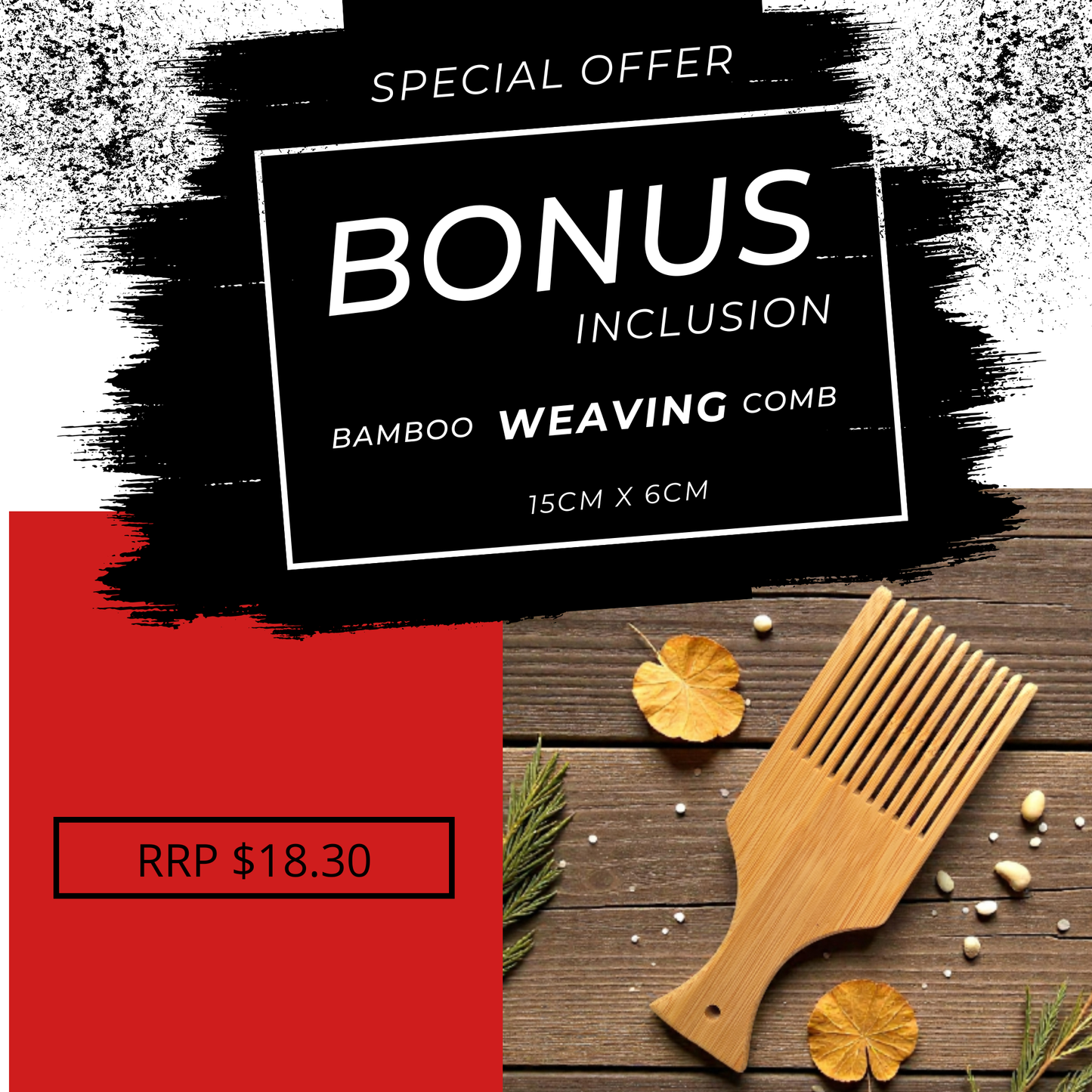Large Weaving Loom Kit with Stand | 60cm x 47cm | Bonus Bamboo Comb