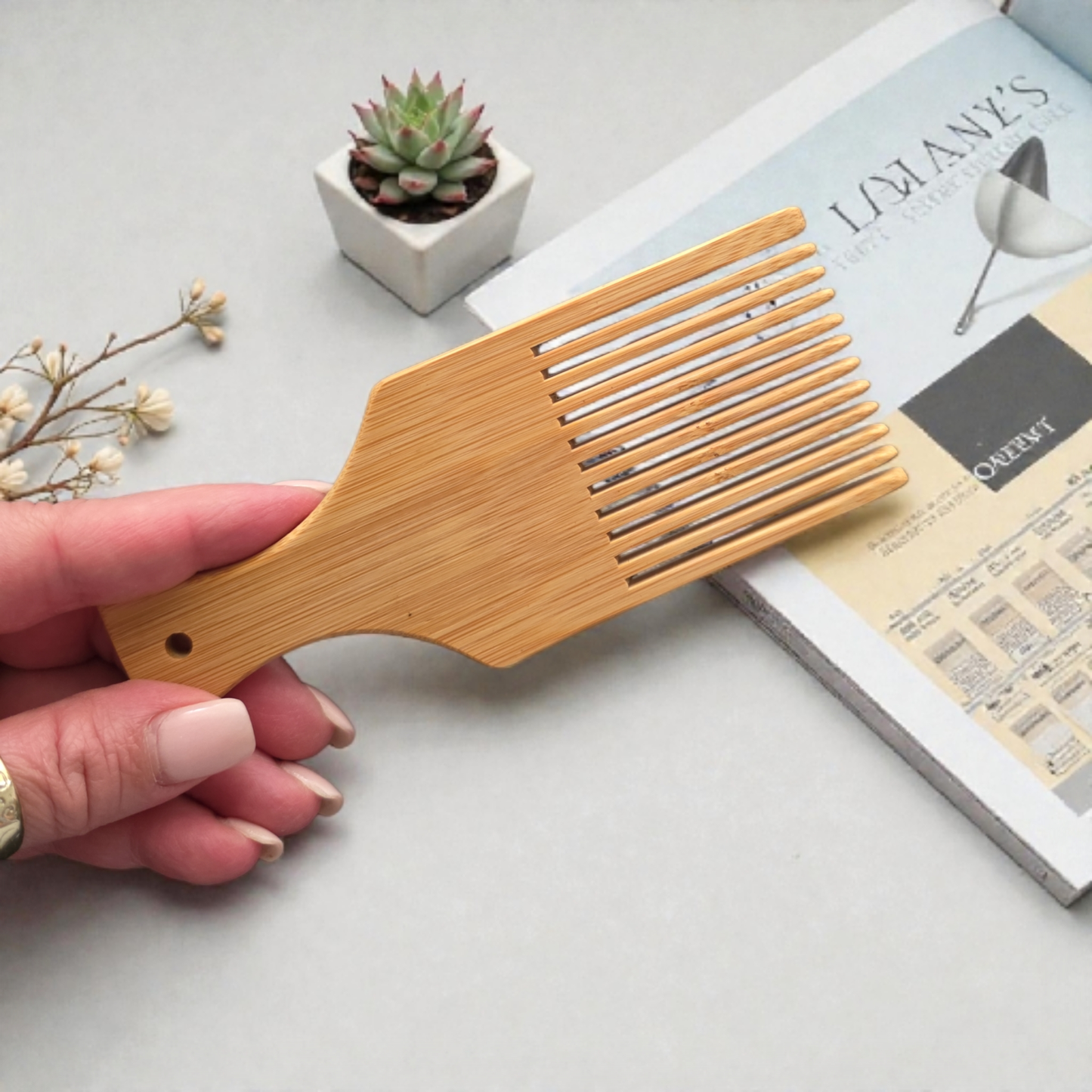 Bamboo Macrame Weaving Comb | 15cm x 6cm