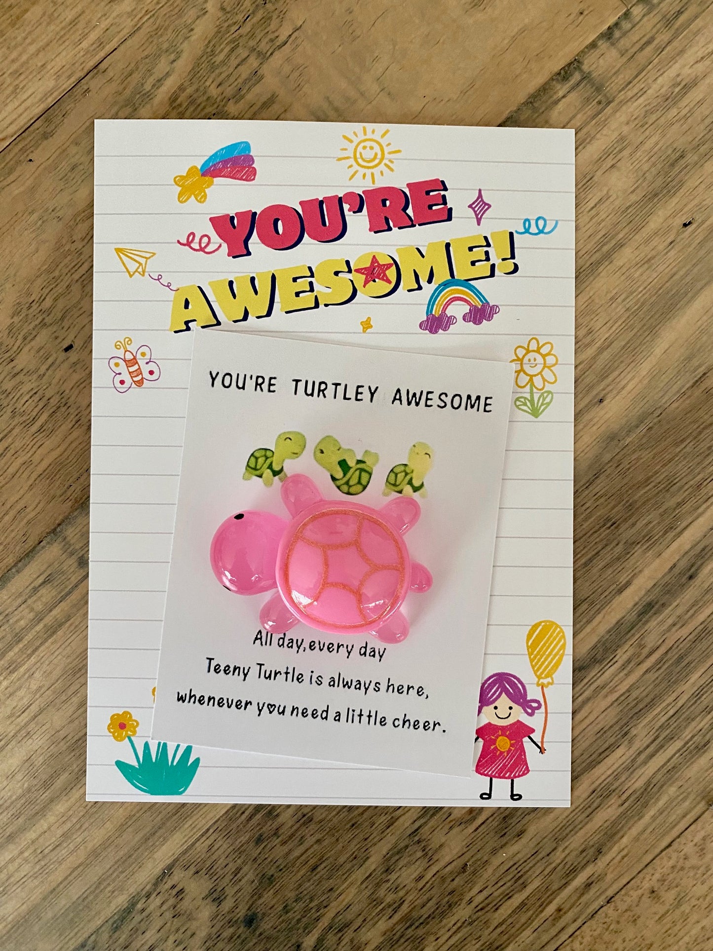 STUDENT | You're Awesome Card | Teeny Turtle Set