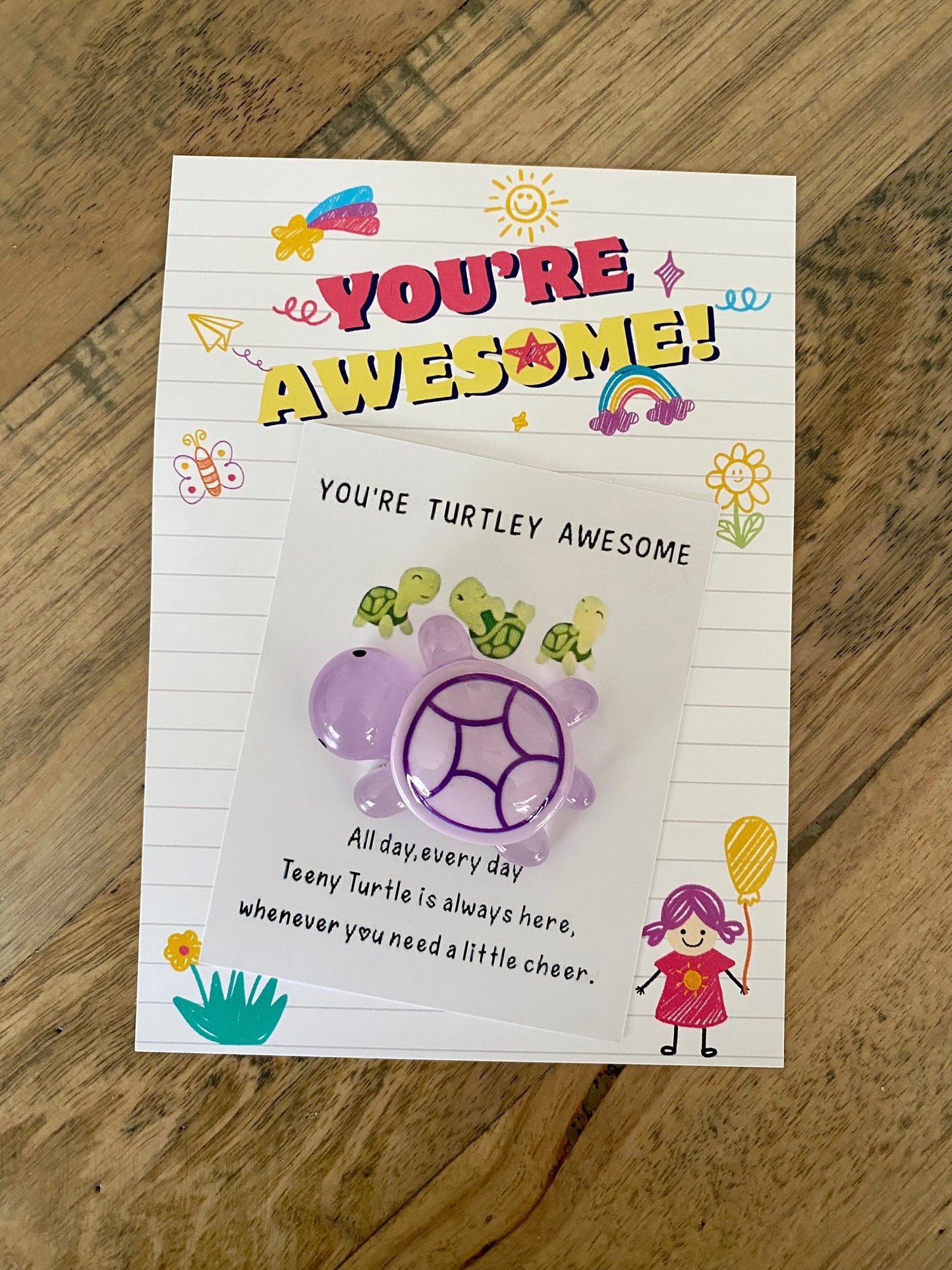 STUDENT | You're Awesome Card | Teeny Turtle Set