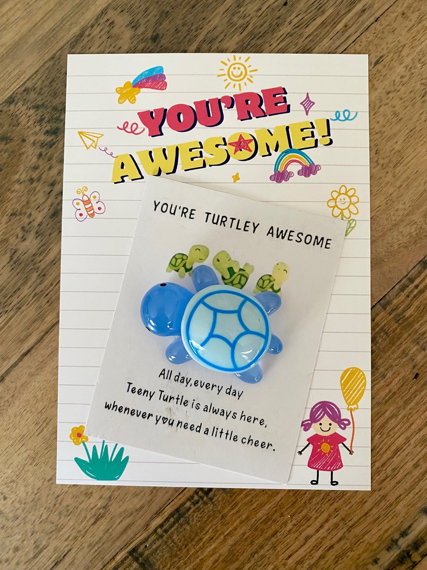 STUDENT | You're Awesome Card | Teeny Turtle Set