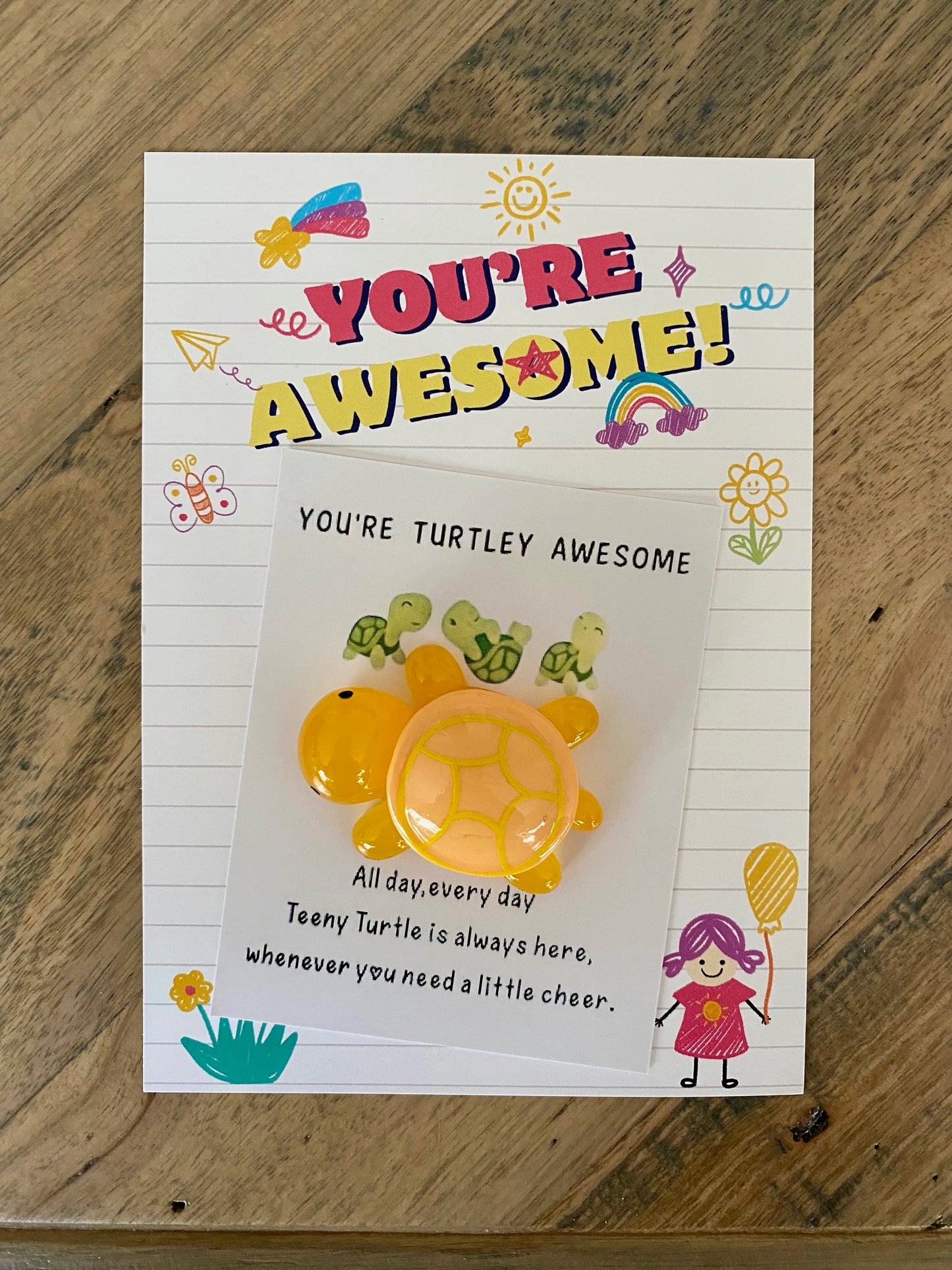 STUDENT | You're Awesome Card | Teeny Turtle Set