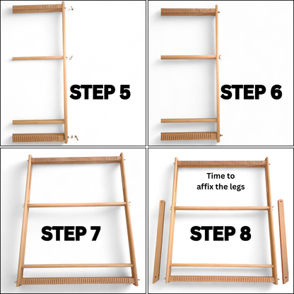 Large Weaving Loom Kit with Stand | 60cm x 47cm | Bonus Bamboo Comb