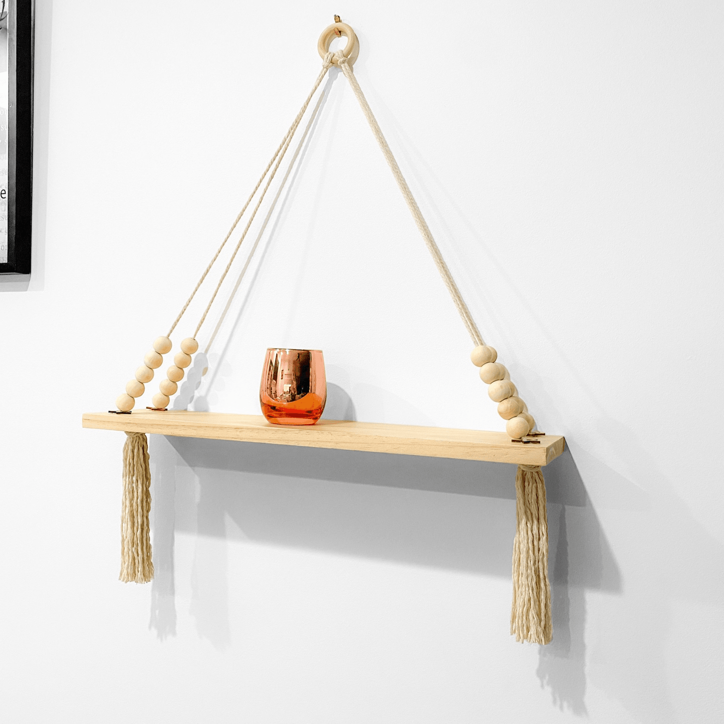 Macrame Handmade Hanging Shelf // 79cm x 60cm - Cottonknotsxx